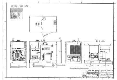 Дизельный генератор Kubota J 310
